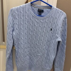 Polo Ralph Lauren Boys Light Blue Cable Knit Sweater